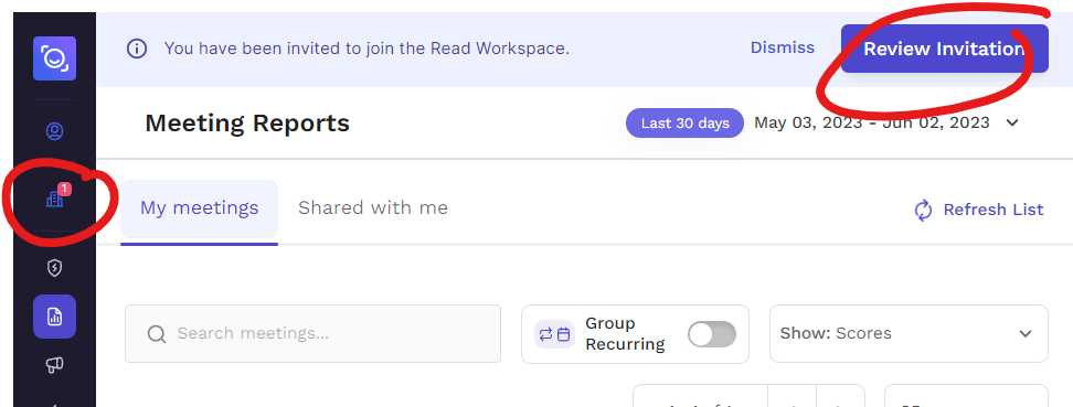 Review Invitation banner in the Read app